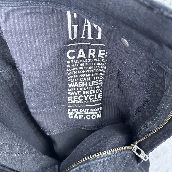 Gap True Skinny Jeans High Rise Womens Size 29/8S Dark Wash Denim Stretch Black - Picture 6 of 12